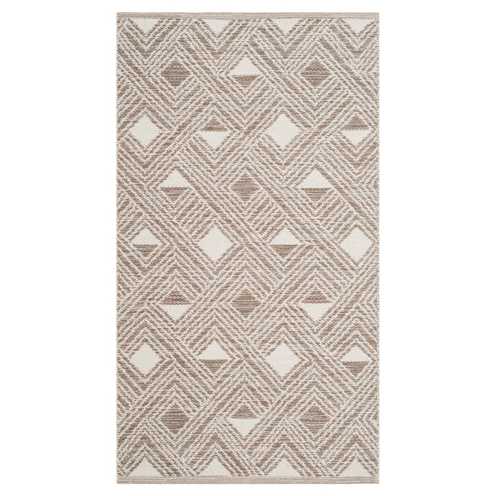 3'x5' Avis Woven Rug Beige/Ivory - Safavieh