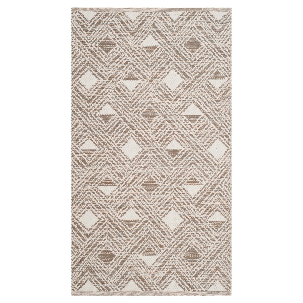 3'x5' Avis Woven Rug Beige/Ivory - Safavieh