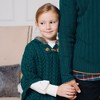 Hope & Henry Girls' Cable Sweater Cape with Hood, Kids - 2 of 4