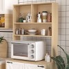 Lirago Natural Wood Finish Modern Storage Cabinet with 2 Doors apply to china cabinet bookcase or entryway organizer 31.5"Wx15.7"Dx70.9"H - 3 of 4