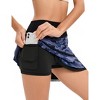 Women's Tennis Skirt with Built-in Shorts Pleated High-Waisted Athletic Skort with Pockets - 4 of 4