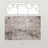 Modern Abstract Area Rug, Machine Washable Non-Slip Floor Carpet for Living Room, Bedroom, Dining Room, Mixed Brown - 4 of 4