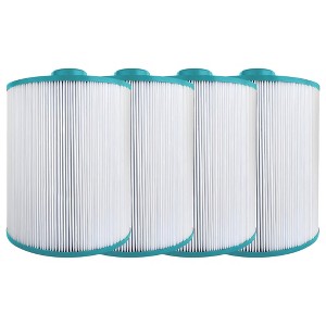 Hurricane Filters Replacement Advanced Spa Filter Cartridge for Unicel C-8450, PCS50N, Filbur FC-3310, Coleman Spas 50, White, 4 Pack - 1 of 4