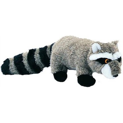 Pet Lou RAC-8 Medium Plush Dog Chew Toy, 8-Inch Raccoon