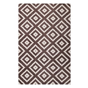 Modway Alika 8x10 Area Rug - Abstract Diamond Trellis Pattern in Beige and Gray, Soft Polypropylene Low Pile Weave - 1 of 4