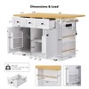 Rolling Kitchen Island, with Spice Rack, Towel Rack, Open Side Racks, Power Outlet and Storage Drawers, Multiple Design Styles and Color Combinations - 2 of 4