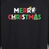 Women's - Peanuts - Merry Christmas Stacked Lightweight French Terry Wide Neck Long Sleeve Shirt - 2 of 4