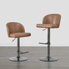 Spruce&Spring Modern Adjustable Swivel Bar Stools Set with Arched Footrest - 4 of 4
