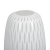 Vickerman 13" White Frosted Glass Vase. This lightly frosted vase is accented with a white diamond pattern. Pair this vase with your favorite faux - 2 of 4