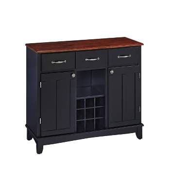 Hutch-Style Buffet Wood/Black/Cherry - Home Styles