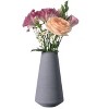 Uniquewise 8" H Decorative Ceramic Round Cone Shape Centerpiece Table Vase Gray, Medium - image 2 of 4