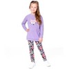 Deux par Deux Girl Super Softtunic Tee with Graphic Print Purple - 2 of 4