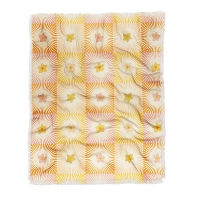 Iveta Abolina Cheerful Sun Check Woven Throw Blanket - Deny Designs