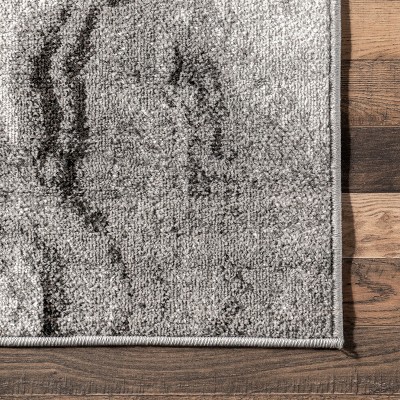 Remona Gray Abstract 6' x 9' Synthetic Area Rug