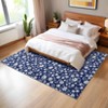 Modern Washable Foldable Rug, Floral Pattern Area Rug with Non Slip Backing, Non-Slip Low Pile Floor Carpet for Living Room Dorm Office Decor - 2 of 4