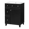 Chery Life 24" Bathroom Vanity Cabinet with Ceramic Sink, 2 Drawers, 1 Door - 2 of 4