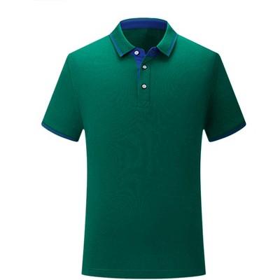 INSPIRE CHIC Men's Short Sleeve Contrast Color Summer Business Golf Polos