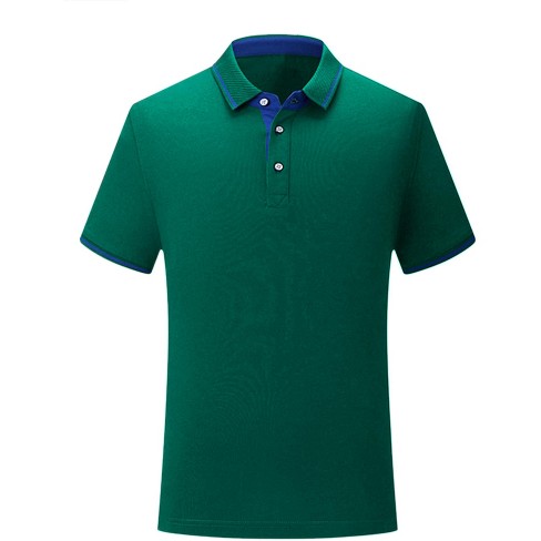 Inspire Chic Men s Short Sleeve Contrast Color Summer Business Golf Polos Dark Green Large Target