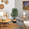 Nearly Natural 4-ft Parlor Palm Artificial Tree in Boho Chic Handmade Cotton & Jute Black Woven Planter - 4 of 4