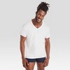 Hanes Premium Men's Short Sleeve V-Neck T-Shirt 5pk - White - image 2 of 4