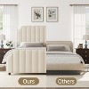Bed Frame with 50.2" Headboard,Upholstered Platform Bed Frame with Vertical Channel Tufted - 2 of 4