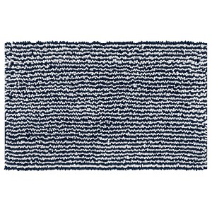 Unique Bargains Chenille Non-Slip Soft Plush Shaggy Striped Extra Thick and Absorbent Bath Rug - 1 of 4