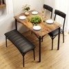 4-Piece Kitchen Dining Set with Table, Bench & 2 Chairs, Modern Space-Saving Dinette Set - 4 of 4