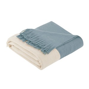 Gracie Mills Fidel Color Block Faux Cashmere Throw Blanket - 1 of 4