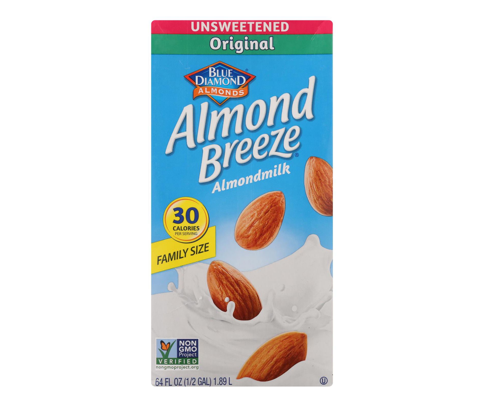 Almond Breeze Unsweetened Orginal Almond Milk - Case of 8/64 oz