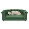 Akoasm Linen Cozy & Foam Square Dog Sofa With Curved Armrests And Backrests-Green - 3 of 4