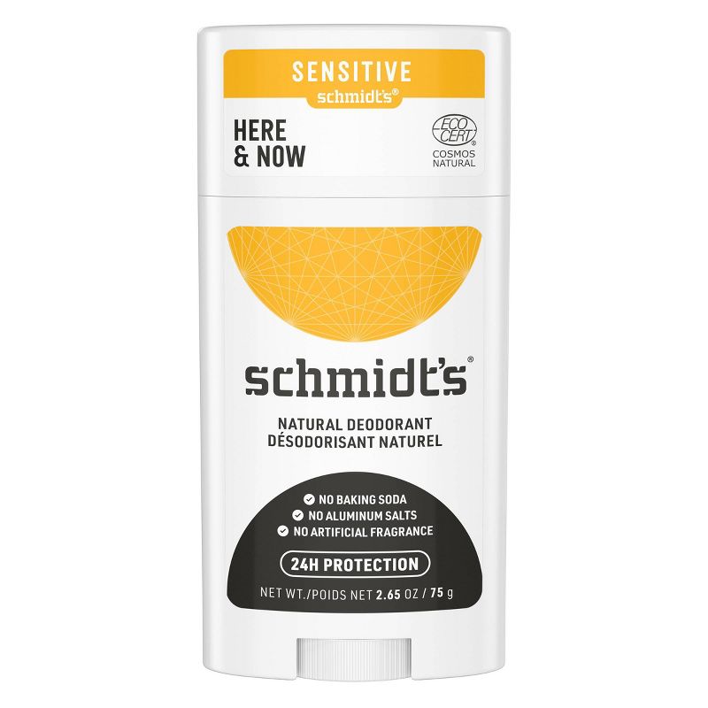 Schmidt&#39;s Here + Now Activated Charcoal Sensitive Skin Natural Deodorant &#8211; 2.65oz, 1 of 5