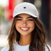 Dalix Lil Butterfly Embroidered Cotton Cap Outdoor Dad Hat Womens - 3 of 4