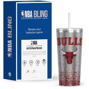NBA Officially Licensed 25oz Stainless Steel Rhinestones Tumbler in Limited Edition Gift Box - 1 of 4