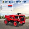 12V Ride-On Dump Truck w/Remote - Auto-Lift Bed, Shovel, LED Lights, Music (Ages 3-8, 66lbs) - 4 of 4