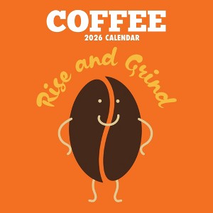2026 Square Wall Calendar, Coffee, 16-Month Funny Corner Theme with 180 Reminder Stickers (12x12 In) - 1 of 4