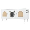 Cat Litter Box Enclosure, Hidden Cat Litter Box Furniture with Scratch Door, Furniture Style Pet House, Modern TV Console Table with Storage & Hooks - 4 of 4