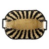 Zigzag Woven Paper Rope Basket, Black and Natural - image 2 of 4