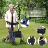 Rollator Walker for Seniors with Seat, 3 in 1 Walker Wheelchair Combo with 8¡± Non-Slip Wheels Reversible Backrest Detachable Footrests - 3 of 4