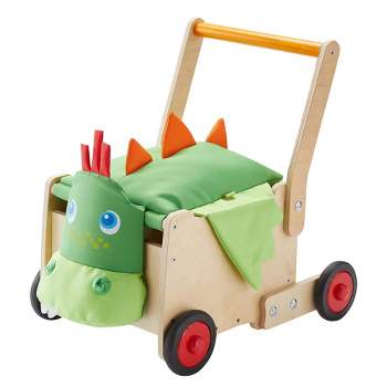 HABA Dragon Wagon - Baby's First Walker & Push Toy with Toy Storage
