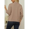 Women's 3/4 Sleeve Open Front Cropped Cardigan Sweater Elegant Shrugs for Women - 4 of 4
