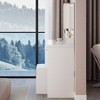 Vanity Table Set 40" Large Size Left Bedside Cabinet Vanity Table+Cushioned Stool Dresser Set - 2 of 4
