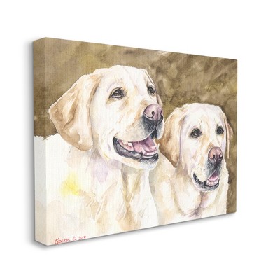 Stupell Resting Labrador Dog Pencil Sketch Gallery Wrapped Canvas Wall Art,  24 x 30