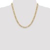Black Bow Jewelry Men's 6.25mm, 14k Yellow Gold, Hollow Figaro Chain Necklace - 2 of 4