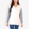 Anna-Kaci Women's V-Neck Patchwork Multicolor One Shoulder Sweater for Casual Looks - 2 of 4