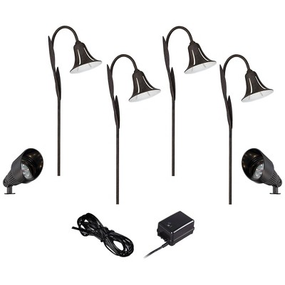 John Timberland LED Spot and Tulip Lights Complete Landscape Kit