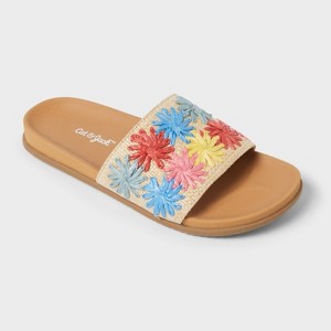 Kids' Melani Flower Strap Slides - Cat & Jack™ : Target