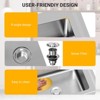 Freestanding Stainless Steel Utility Sink 24x20x41", Single Bowl, Hot & Cold Faucet, Adjustable Legs, Rapid Drainage, Built-in Knife Storage - 3 of 4