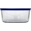 Pyrex 7 Cup Glass Round Storage Container Blue