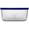 Pyrex 7 Cup Glass Round Storage Container Blue : Target