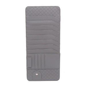 Unique Bargains 8 Slot Sun Visor CD DVD Holder Card Case Storage Organizer Bag Car 13.6"x6.1" Gray - 1 of 4